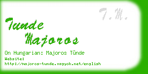 tunde majoros business card